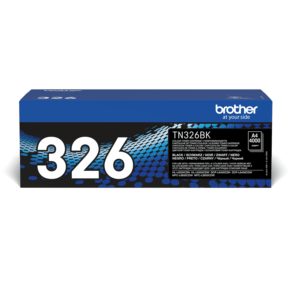 Brother Toner TN-326BK Black TN326 Original Cartridge Cartridges TN326BK
