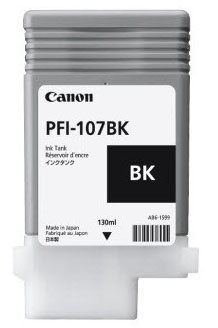 Canon PFI-107 BK ink Black Original Cartridge Cartridges 6705B001