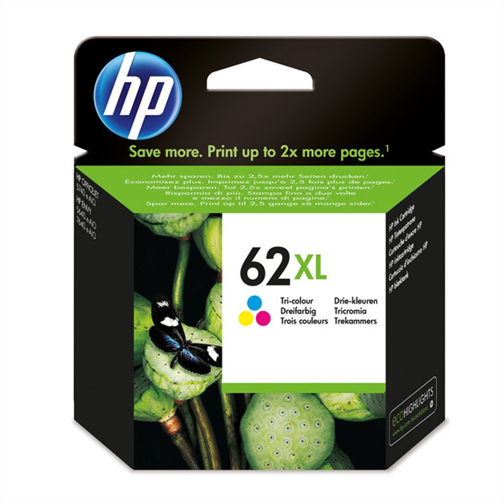 [3359487000] HP Cartridge 62XL Tri-color 62 XL. Original Ink Cartridge Ink Cartridges