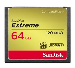 SanDisk CF Extreme 64 GB 64 GB CompactFlash 120 MB/s 85 MB/s Black Flash Memory