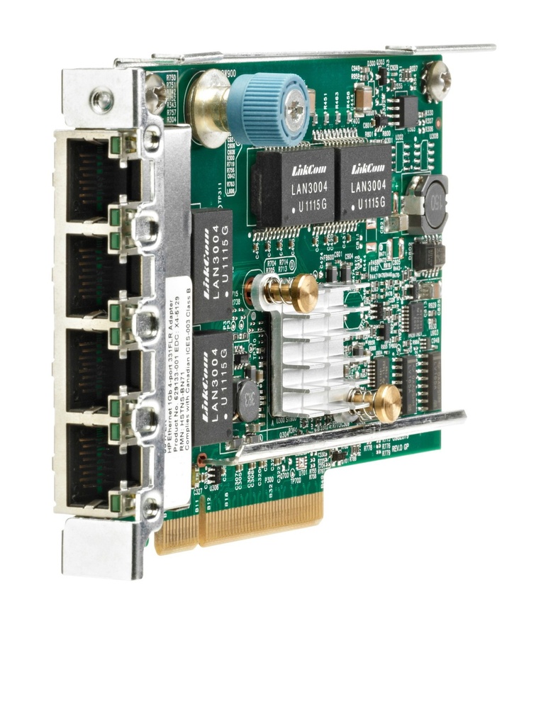 HPE Ethernet 1 GB 4-port FLR-T BCM5719 Adapter Internal Wired PCI Express Ethernet Wi-Fi 1 Mbit/s aluminum Green Interface Cards