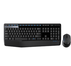[3647930000] Logitech Wireless Combo MK345 Full-size (100%) RF QWERTY Black Keyboard Palm Rest Keyboards, Mice & Input Devices 920-006489