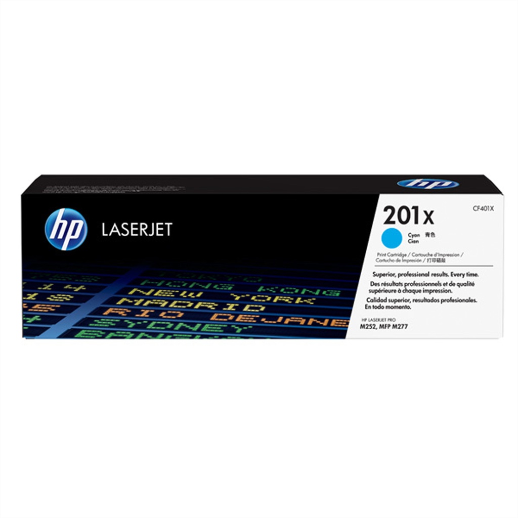 HP 201X High Yield Cyan Original LaserJet Toner Cartridge 2300 pages Cartridges CF401X