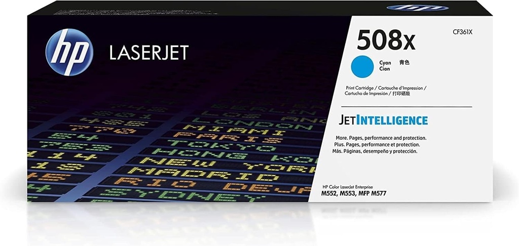 HP 508X Contract High Yield Cyan Original LaserJet Toner Cartridge 9500 pages Cartridges CF361XC