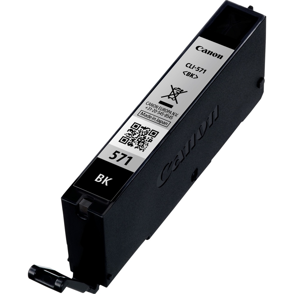 Canon CLI-571BK Black Ink Cartridge Standard Yield Pigment-based 7 Original Cartridges 0385C001