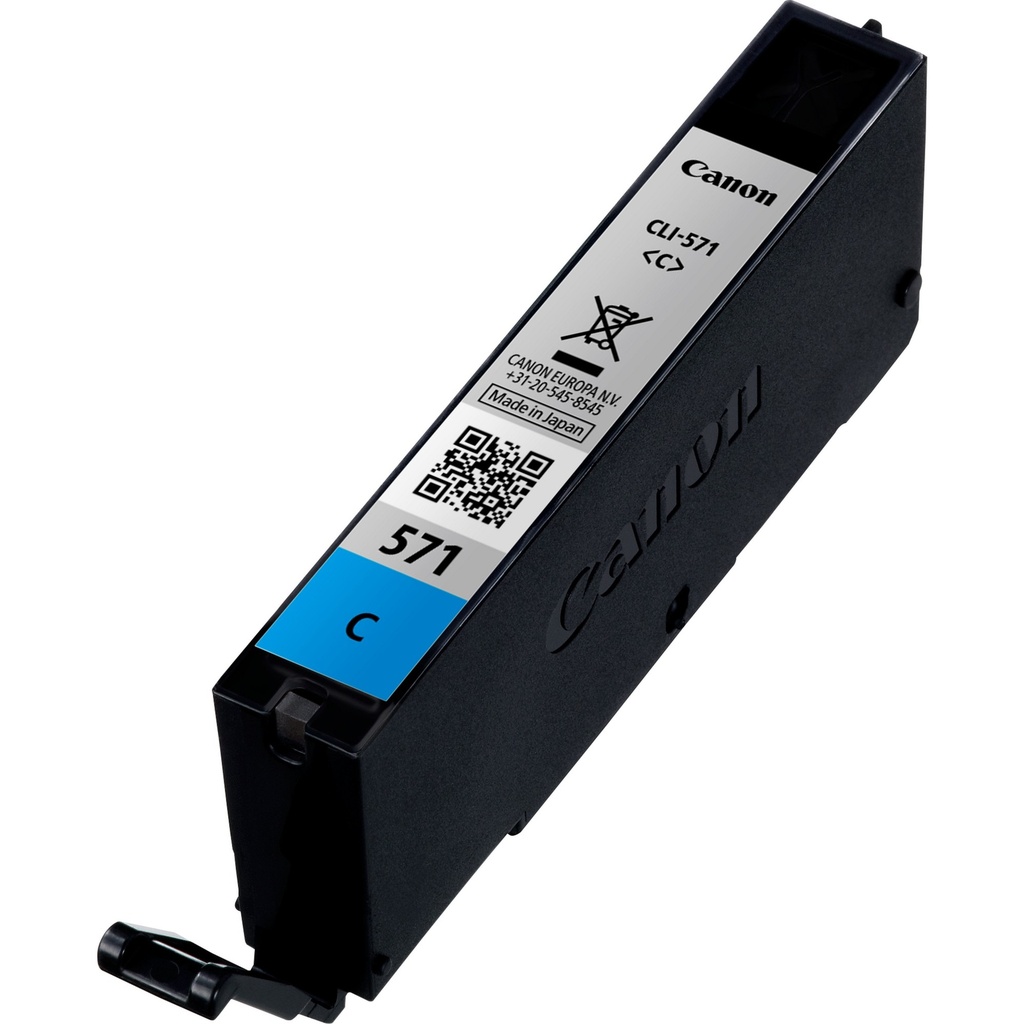 [3998159000] Canon CLI-571C Cyan Ink Cartridge Standard Yield 7 ml 1 Original Cartridges 0386C001