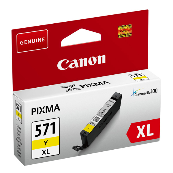 [3998163000] Canon CLI-571Y XL CLI-571XL High Yield Yellow Ink Cartridge (XL) Original Cartridges 0334C001