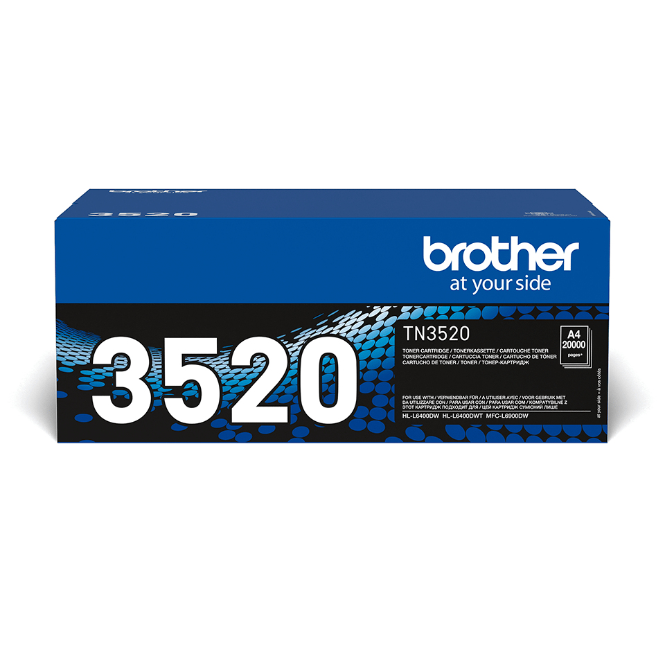 [4652639000] Brother 3520 Original-Toner 20 Original Toner Cartridge Black Cartridges TN3520