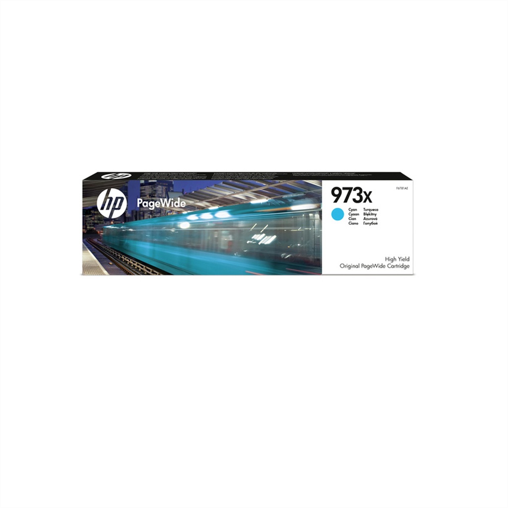 HP 973X High Yield Cyan Original PageWide Cartridge (XL) Ink Cartridges F6T81AE