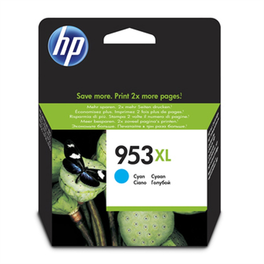 [4769510000] HP 953XL Cyan Original 18ml Ink Cartridges F6U16AE#BGX
