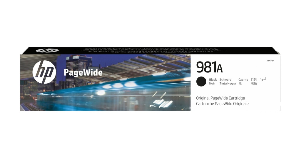 HP 981 A Black Original PageWide Cartridge Standard Yield Pigment-based Ink Cartridges J3M71A