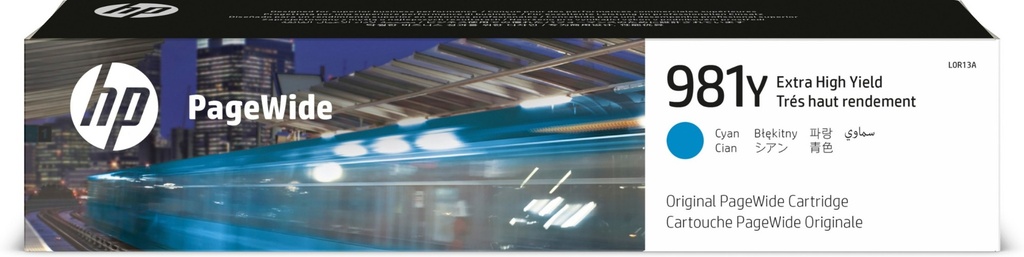 [4839476000] HP 981Y Extra High Yield Cyan Original PageWide Cartridge (XL) Ink Cartridges L0R13A