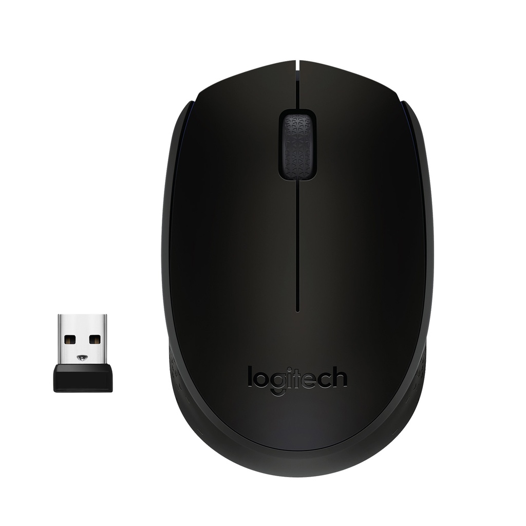 Logitech B170 Wireless Mouse Ambidextrous Optical RF Wireless Black gray Input Devices