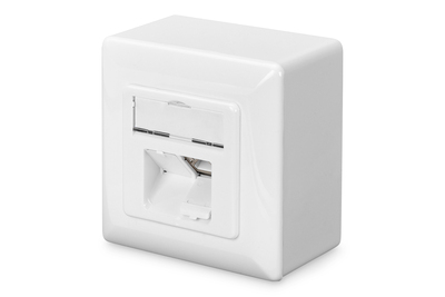 DIGITUS CAT 6, Class E, wall outlet, shielded, surface mount Network Accessories