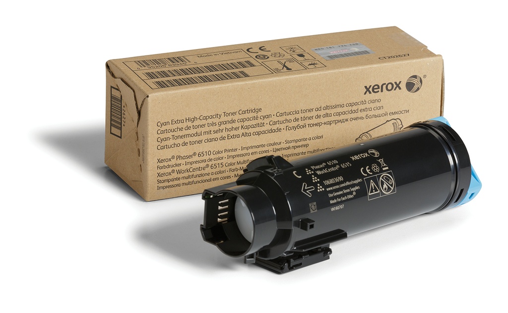 Xerox Genuine Phaser 6510 WorkCentre 6515 Cyan Extra High capacity Toner Original Cartridges 106R03690