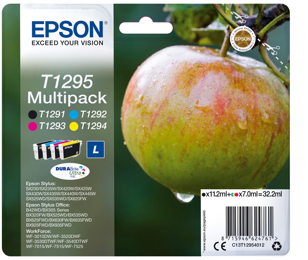 Epson T1295 Multipack Cyan Original - Units_RED_TEXT_ML Ink Cartridges C13T12954012