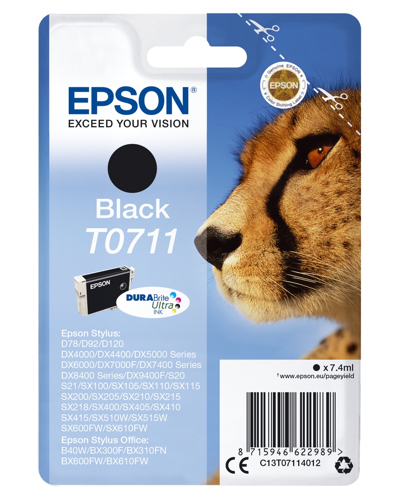 [5172625000] Epson T0711 Black Original - Units_RED_TEXT_ML Ink Cartridges C13T07114012