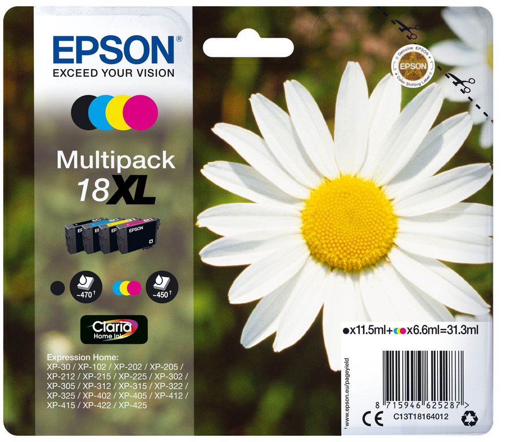 [5172663000] Epson 18 XL Multipack Black Cyan Magenta yellow Original Ink Cartridge Ink Cartridges