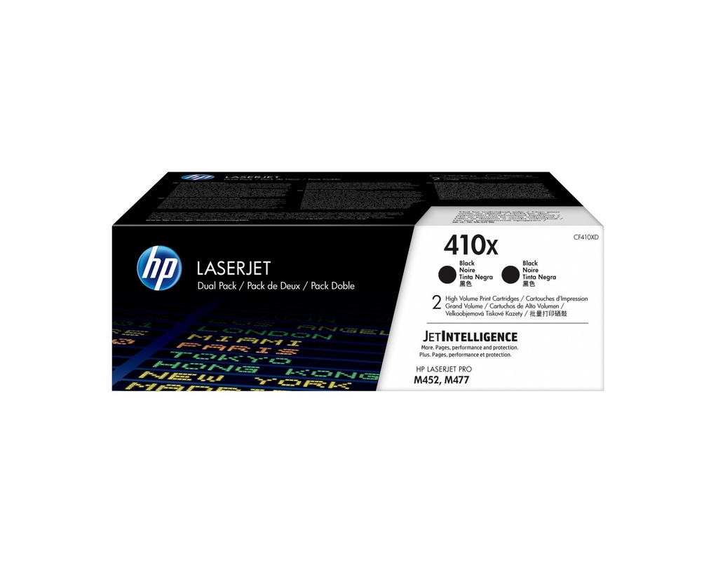 HP 410X 2-pack High Yield Black Original LaserJet 13000 pages Black 2 PC(s Toner Cartridges
