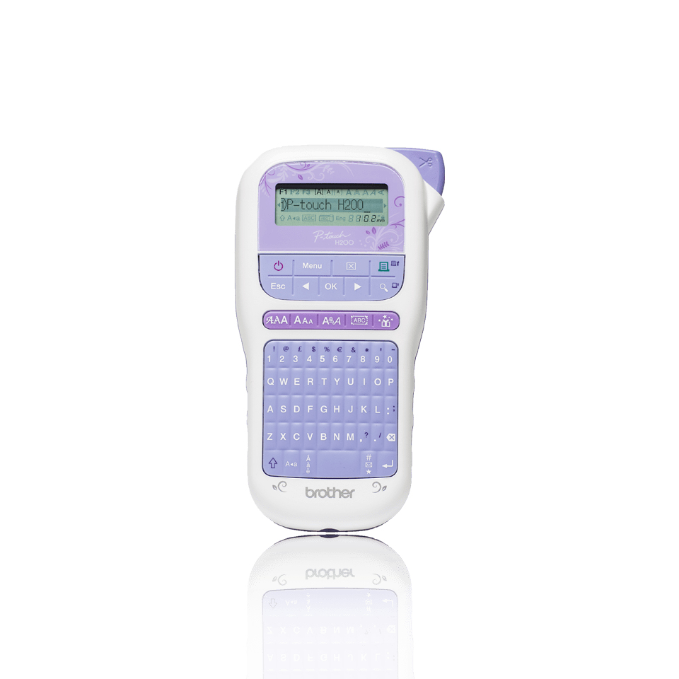 Brother P-Touch PT-H200 QWERTY TZe Thermal transfer AAA Alkaline Blue White B2 Dot Matrix Printers PTH200ZG1