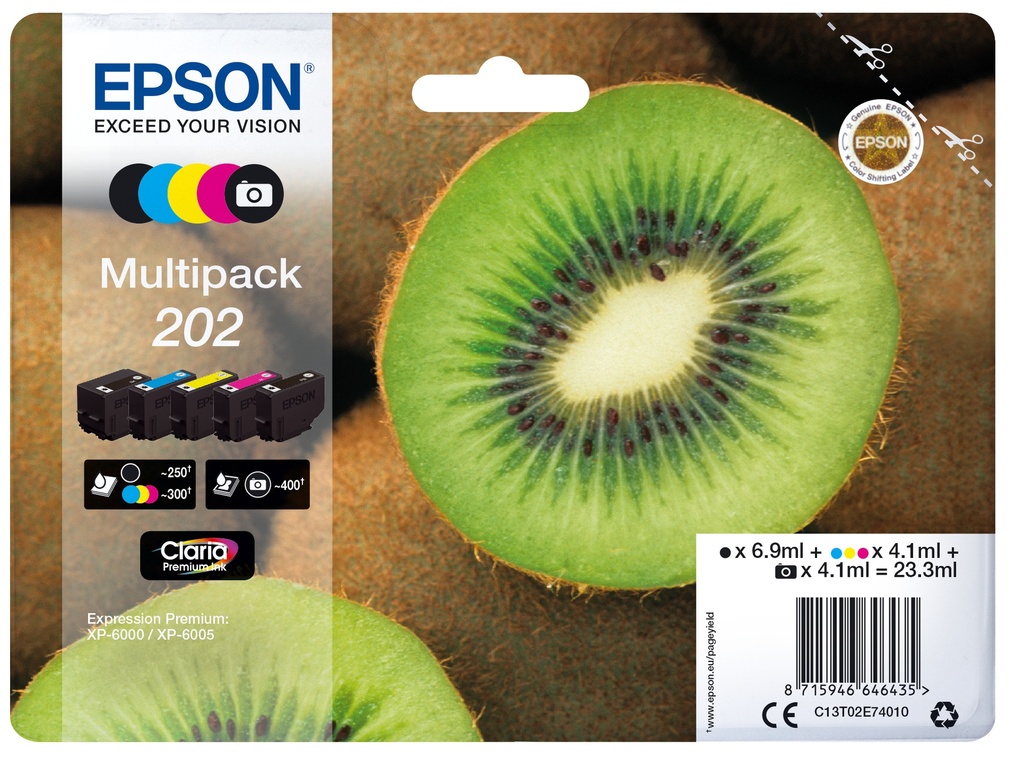Epson 202 Multipack C13T02E74010 Original Ink Cartridge Ink Cartridges