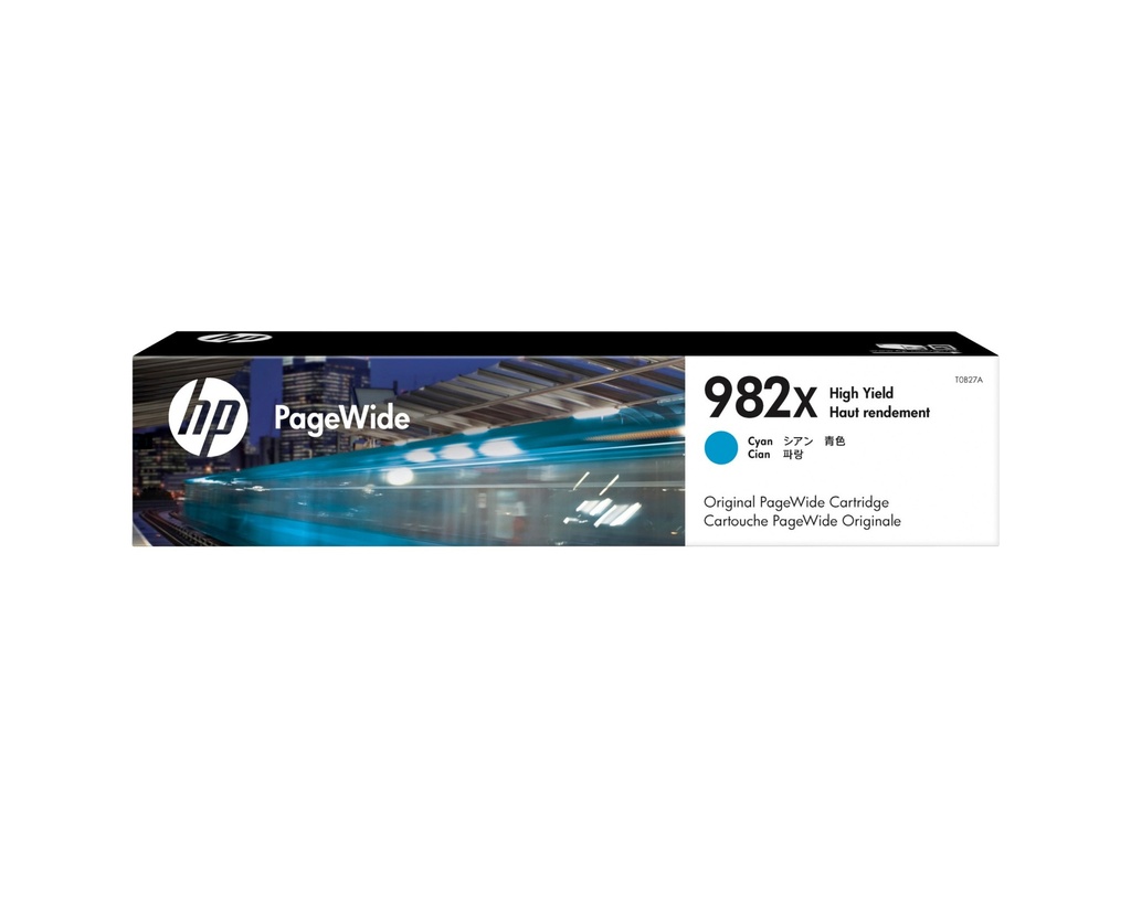 [5789589000] HP 982X High Yield Cyan Original PageWide Cartridge (XL) Ink Cartridges T0B27A