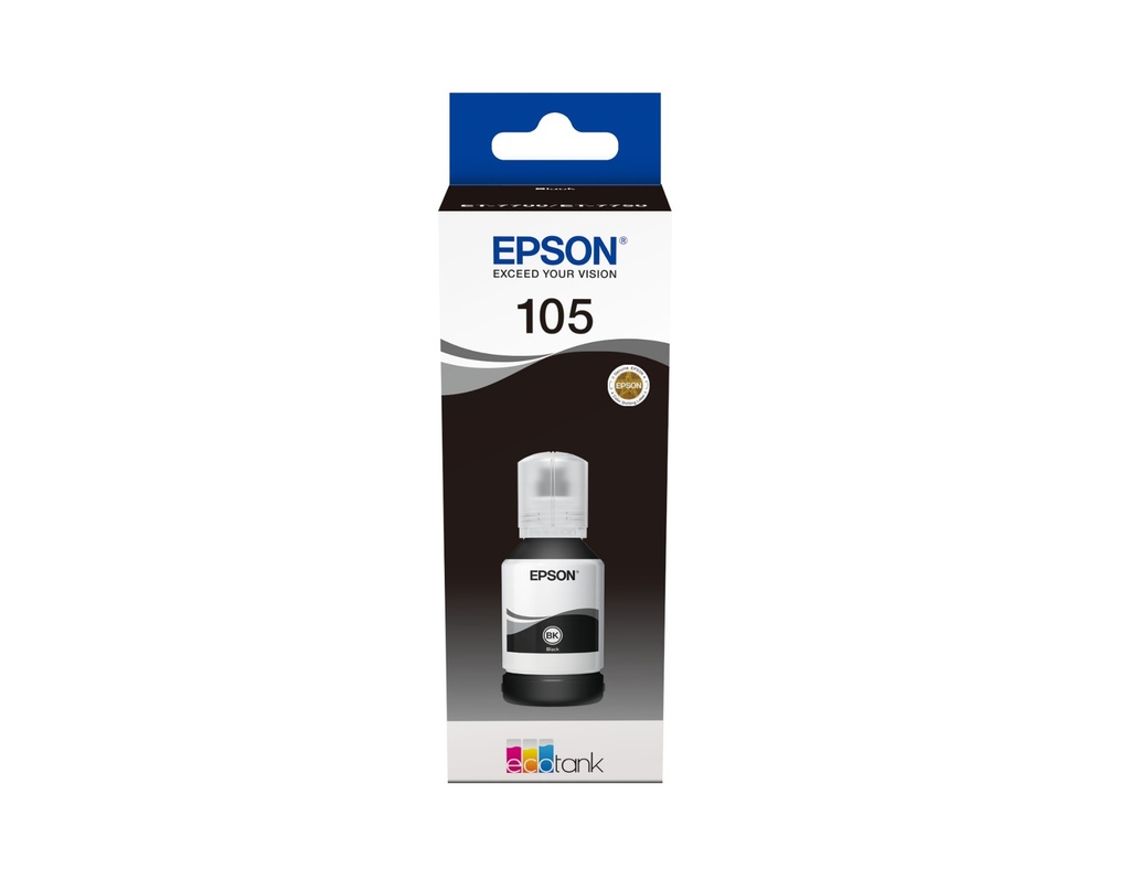 Epson 105 EcoTank Pigment Black ink bottle Original Black Epson EcoTank ET-7750 EcoTank ET-7700 140 ml Inkjet printing