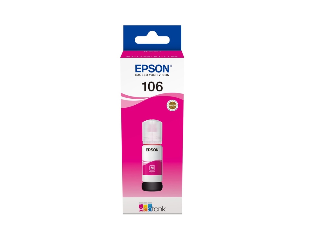 Epson 106 EcoTank Magenta ink bottle Original Magenta Epson EcoTank ET-7750 EcoTank ET-7700 70 ml Inkjet printing