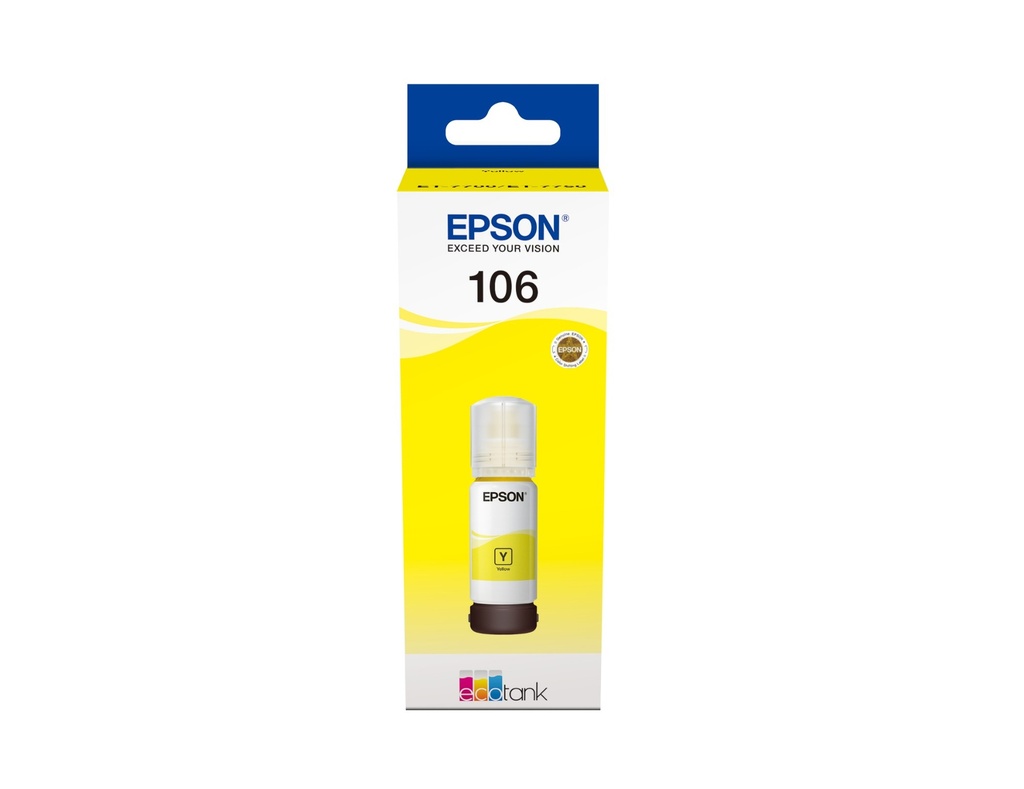 Epson 106 EcoTank Yellow ink bottle Original Yellow Epson EcoTank ET-7750 EcoTank ET-7700 70 ml Inkjet printing
