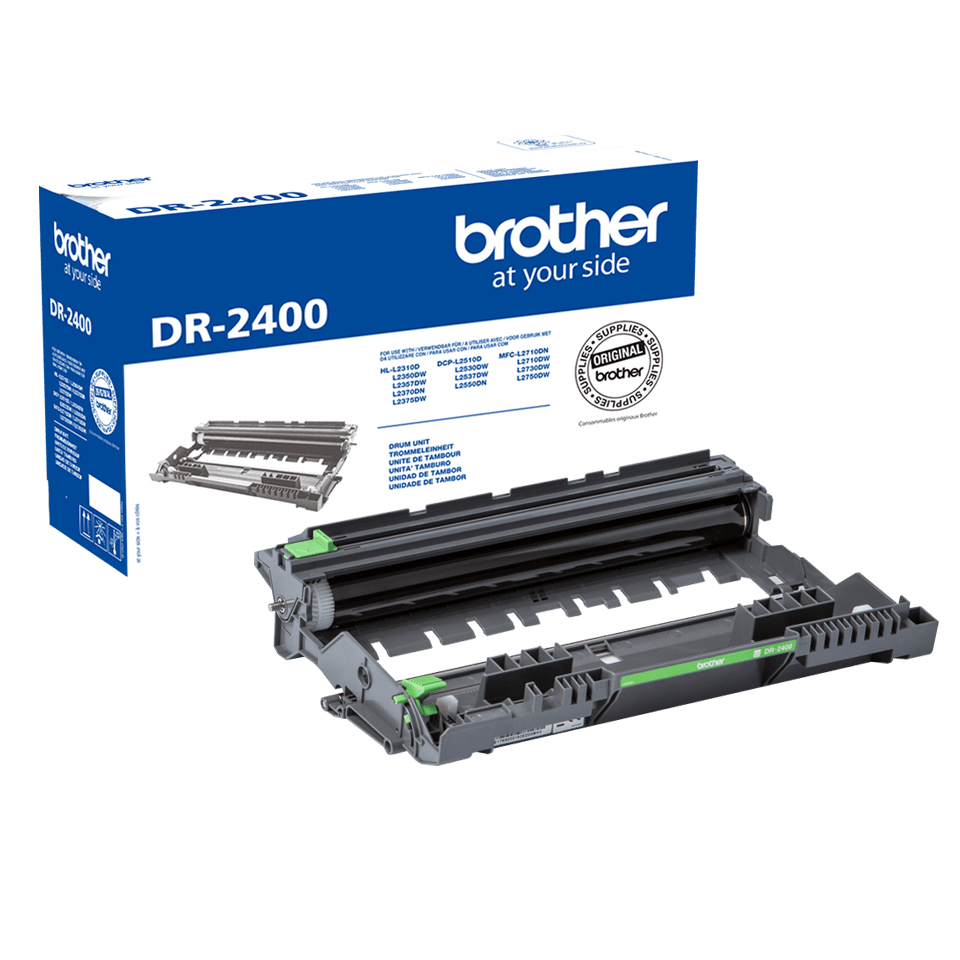 Brother DR-2400 Original HL-L2310D HL-L2350DW HL-L2357DW HL-L2370DN HL-L2375DW DCP-L2510D DCP-L2530DW Black Toner Cartridges DR2400