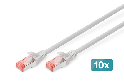 DIGITUS CAT 6 S/FTP patch cable, 10 pieces Cables & Adapters