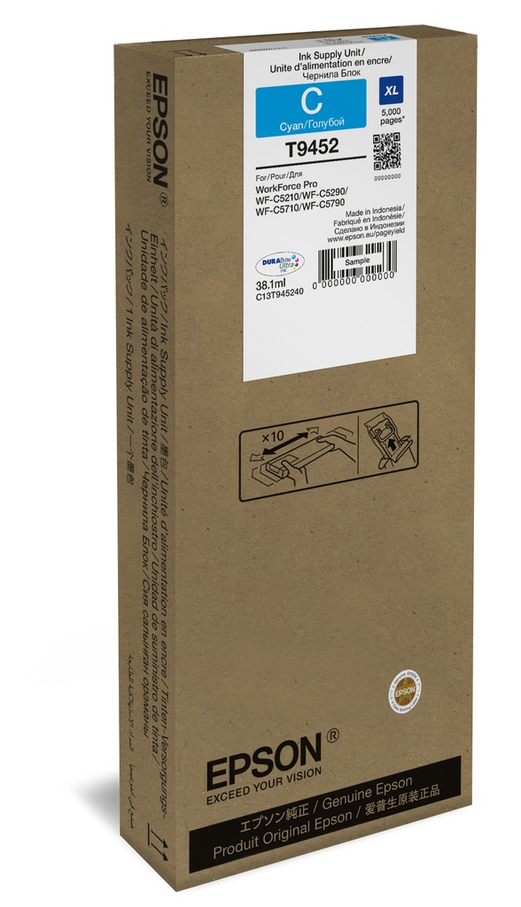 [5971977000] Epson WF-C5xxx Series Ink Cartridge XL Cyan High (XL) Yield Original Cartridges C13T945240