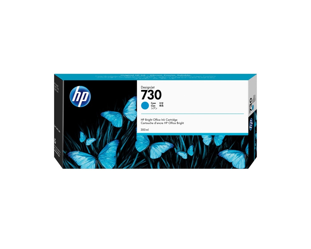 HP 730 300-ml Cyan DesignJet Ink Cartridge HP DesignJet T1700 Printer series Thermal inkjet Cyan P2V68A Business Singapore Ink Cartridges