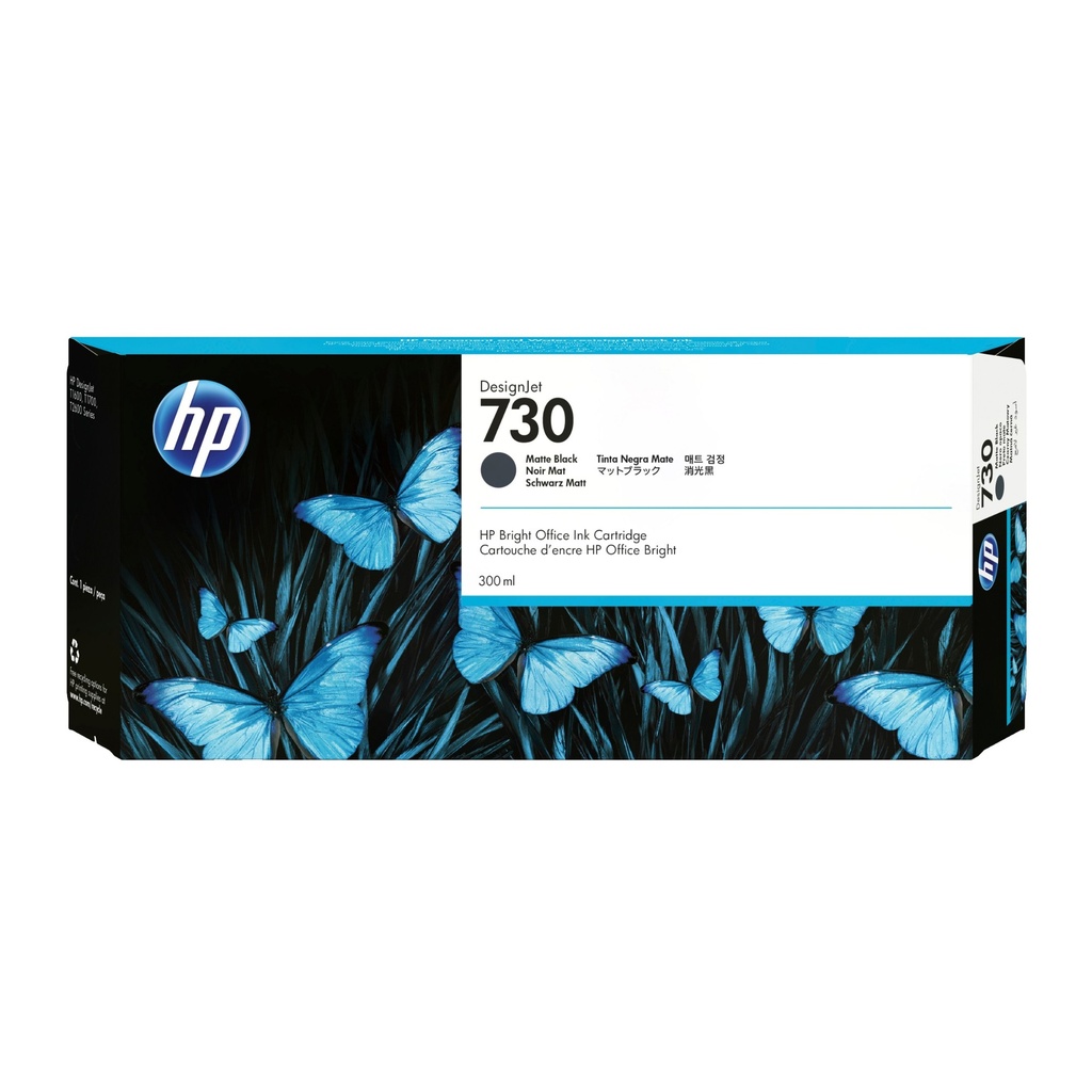 HP 730 300-ml Matte Black DesignJet Ink Cartridge T1700 Original Cartridges P2V71A
