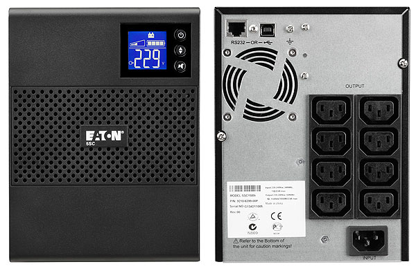 Eaton 5SC750i 0.75 kVA 525 W Sine 184 V 276 V 50/60 Hz Power Supply