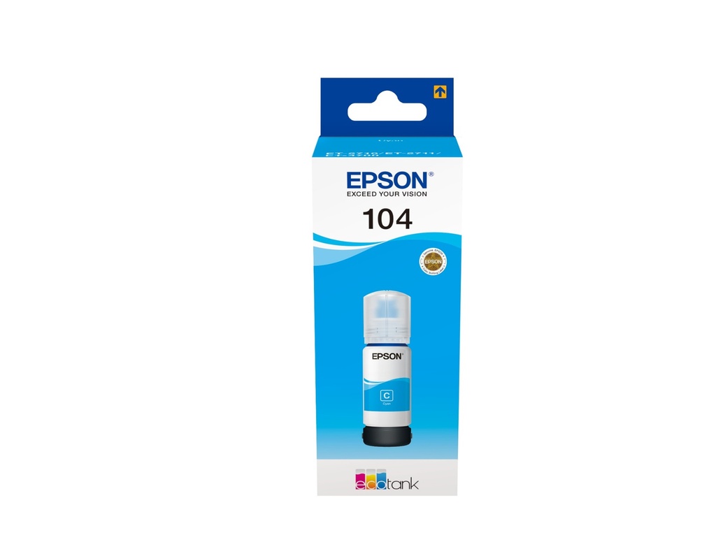 [6422692000] Epson 104 EcoTank Cyan ink bottle Original ET-4700 Cartridges C13T00P240