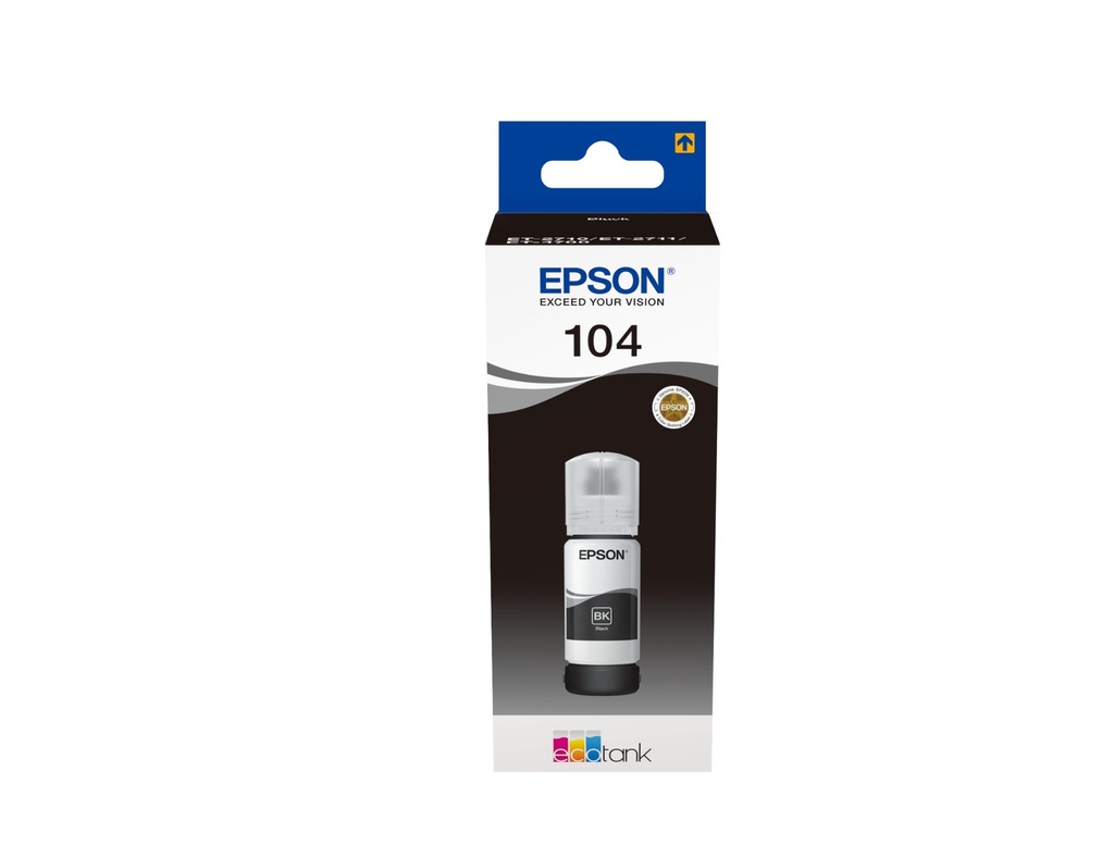 [6422694000] Epson 104 EcoTank Black ink bottle Original ET-4700 Cartridges C13T00P140