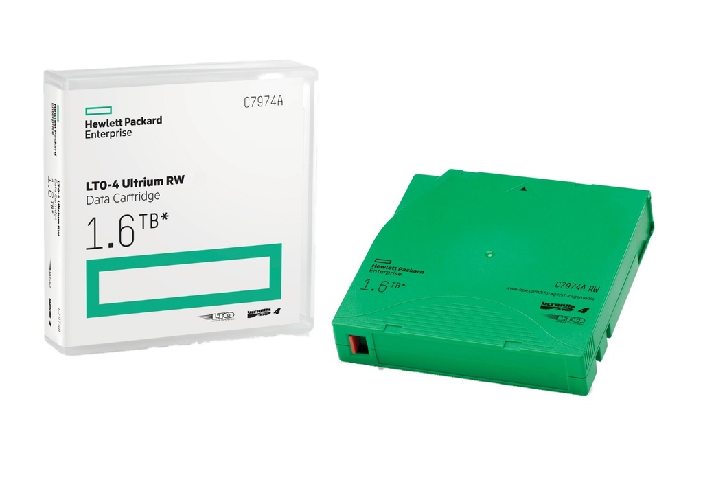 HPE Data Cartridge LTO Ultrium 4 LTO/Ultrium 1.6TB / From 609m Magnetic Media C7974A