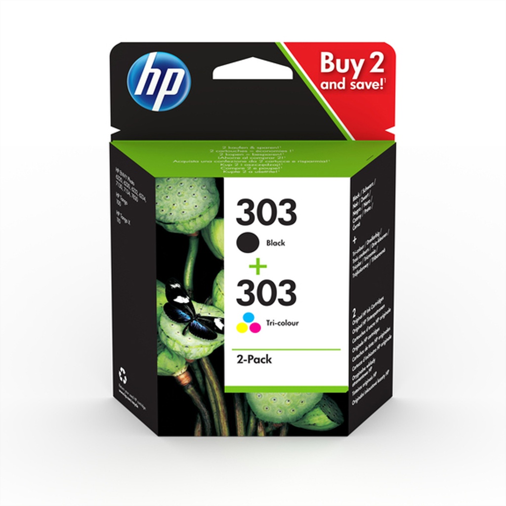 HP 303 Tintenpatrone Black/Cyan/Magenta/yellow 3YM92AE Original Ink Cartridge Cartridges 3YM92AE#UUS