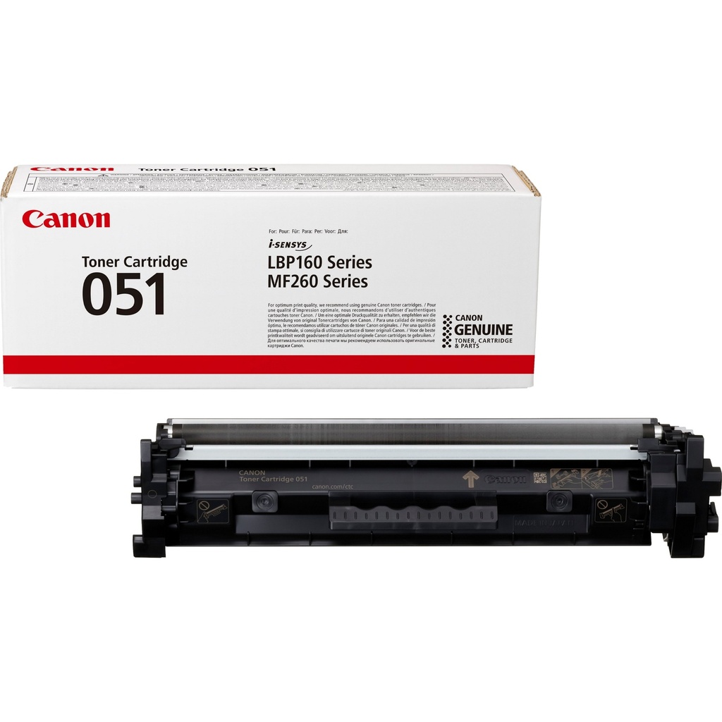 [6603014000] Canon 051 Toner Cartridge Black 1700 pages 1 PC(s) Original Cartridges 2168C002