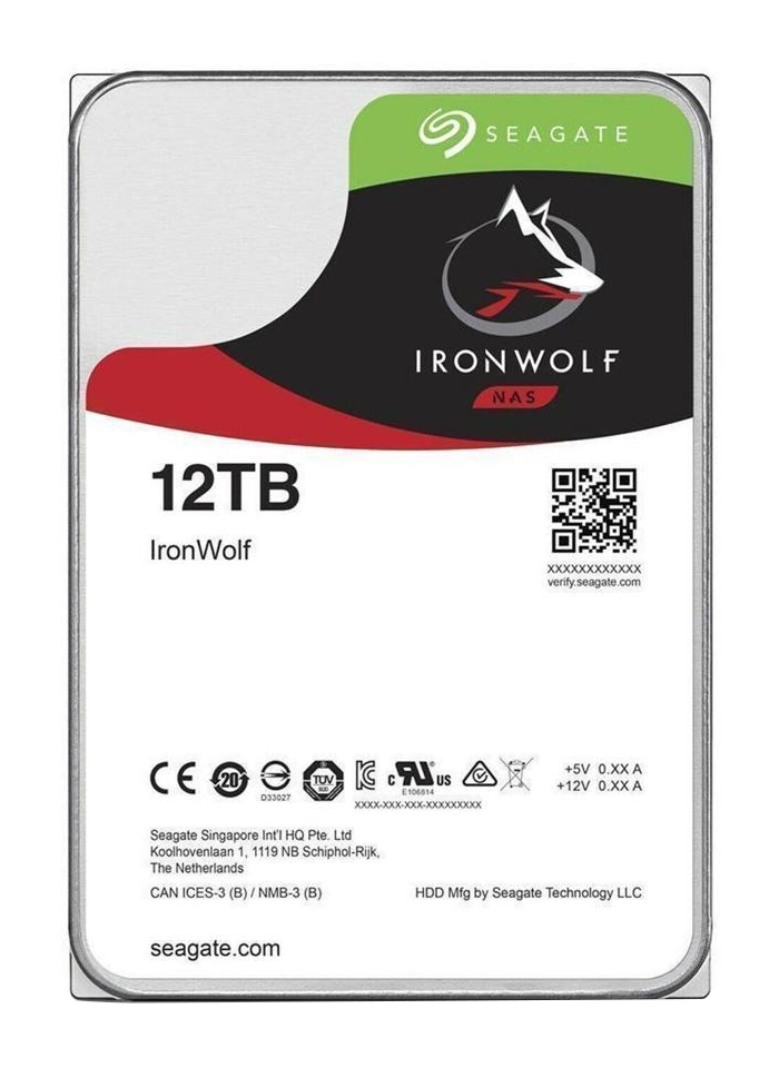 [6643528000] Seagate NAS HDD IronWolf 12 TB 7200 RPM 256 MB 3.5 inch Serial ATA III HDDs