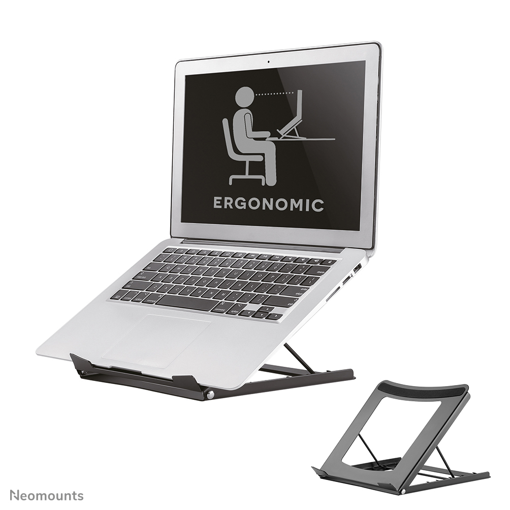 [6649384000] Neomounts NSLS075BLACK Foldable Laptop Stand 10-16 inch Max 5 kg 5 Monitor Accessories