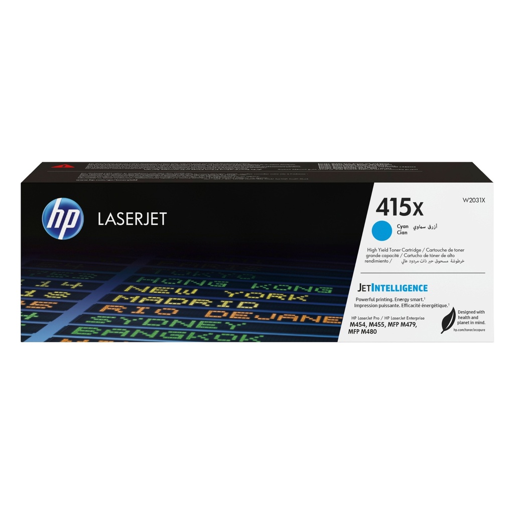 HP 415X High Yield Cyan Original LaserJet W2031X Toner Cartridges