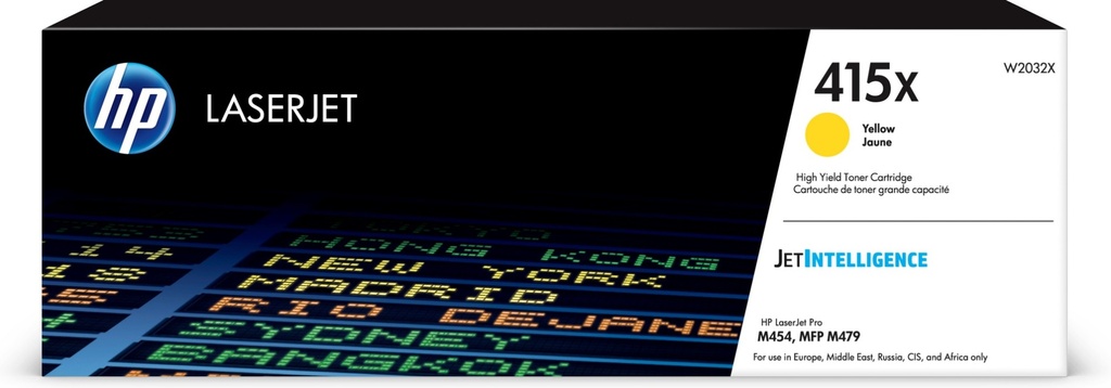 [7464645000] HP 415X High Yield Yellow Original LaserJet Toner Cartridge 6000 pages Cartridges W2032X
