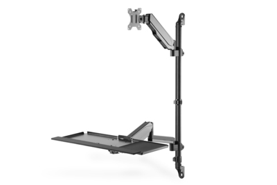 DIGITUS Flexible wall-mounted Stand/Sit workstation, single monitor Flatscreen Accessories