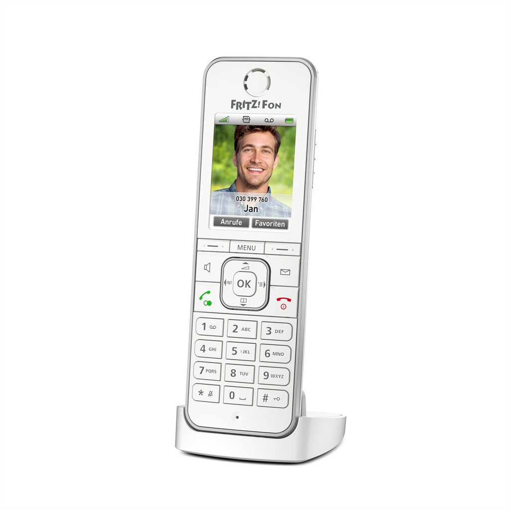[7753245000] FRITZ! Fon C6 DECT telephone Wireless handset speaker phone 300 entries Caller ID White Phones