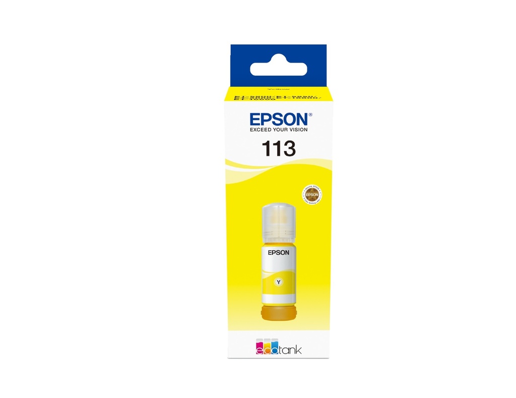 Epson 113 EcoTank Original Yellow Epson Ecotank ET-5880 EcoTank ET-5850 EcoTank ET-5800 EcoTank ET-16650 EcoTank ET-16600 6000 pages 70 ml Ink Cartridges