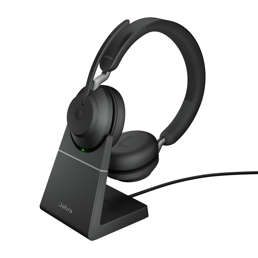 [8658888000] Jabra Evolve2 65 USB-A Black UC Chrg stand Stereo Wireless Office/Call Headset 30 M Audio Equipment 26599-989-989