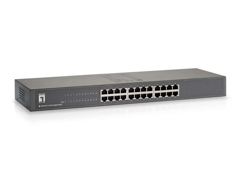 LevelOne 24-Port Gigabit Switch Unmanaged Gigabit Ethernet (10/100/1000) Rack mounting Network Equipment