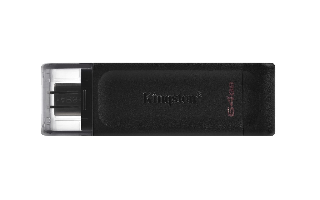 Kingston DataTraveler 64 GB USB-C 3.2 Gen 1 70 64 GB USB Type-C 3.2 Gen 1 (3.1 Gen 1) Cap 7 g Black Flash Memory